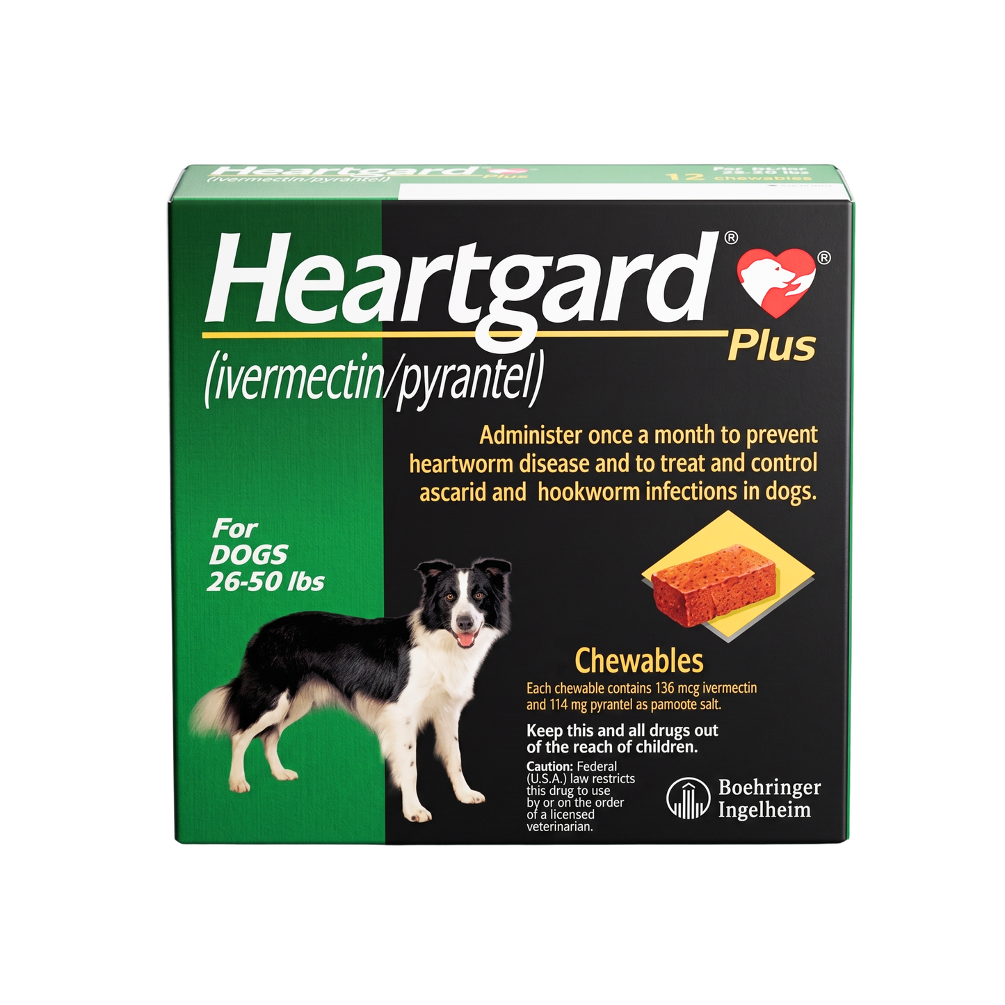 Heartgard Plus 136 Mg Verde Caja de 1 Tableta