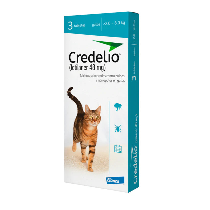 Credelio Tableta 48 MG Gatos 3 Tabletas