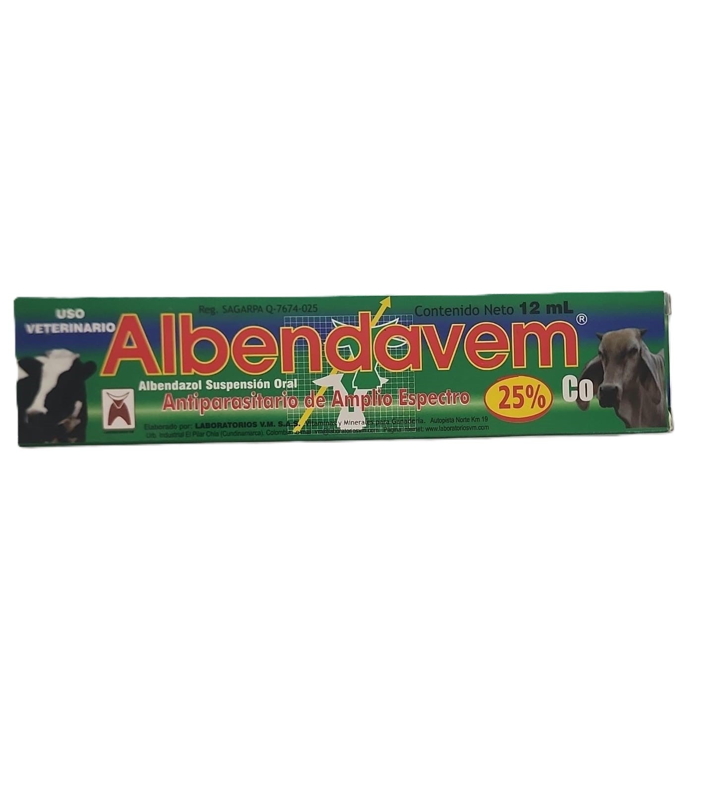Albendavem 25% + Co Jeringa 12ML