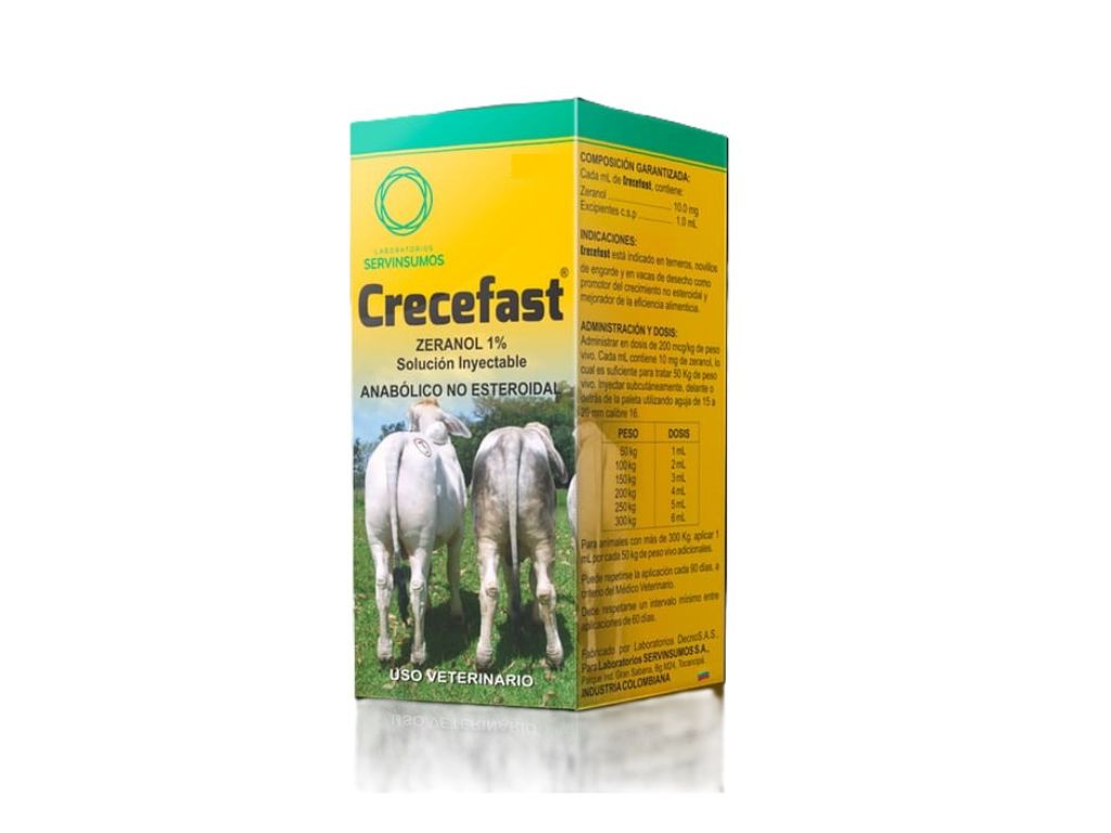 Crecefast Zeranol Inyectable 1% 250ML