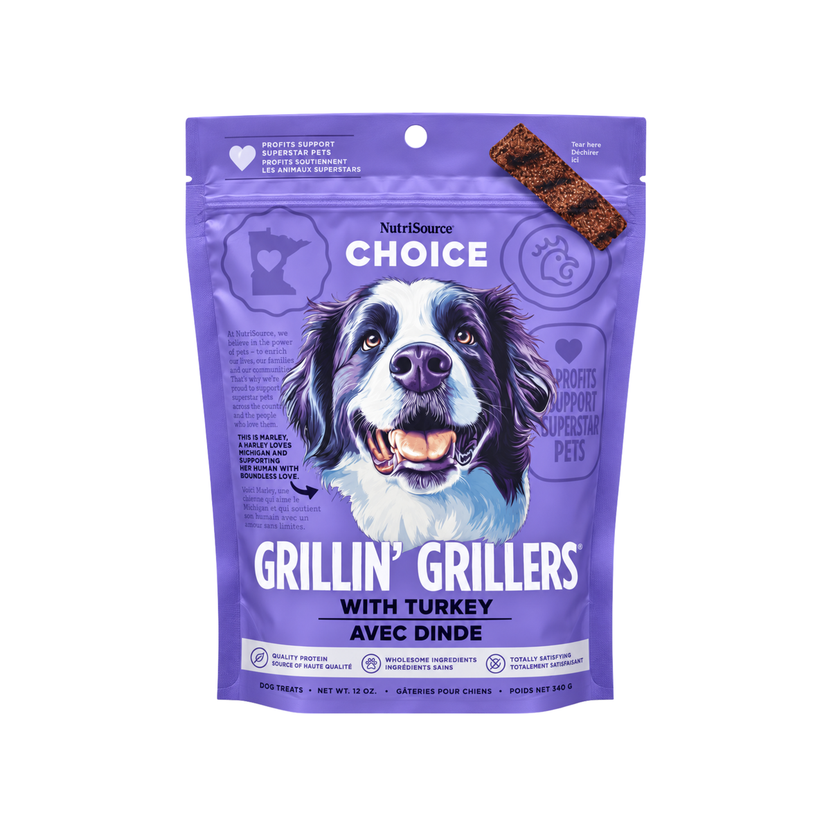 Snack grillers Nutri Source para perros de pollo 12Oz
