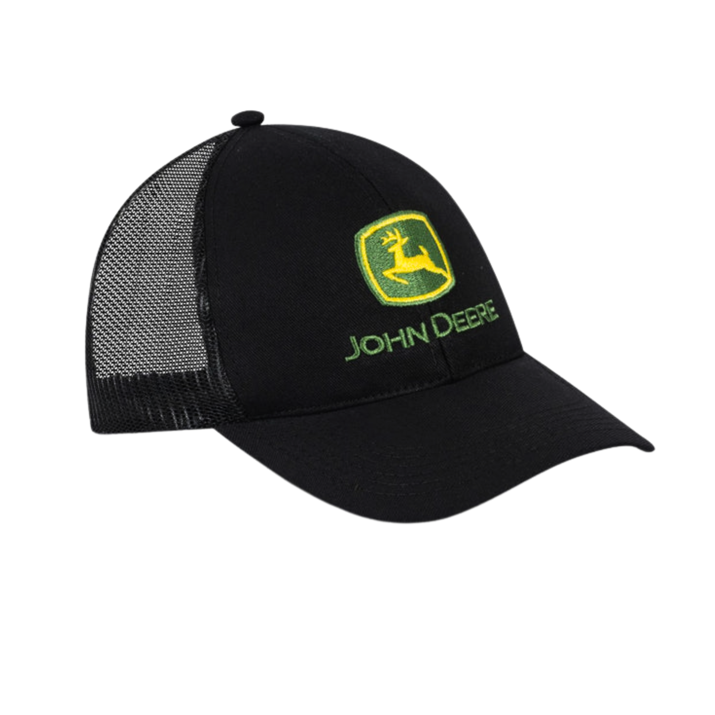 Gorra John Deere Negra con Malla