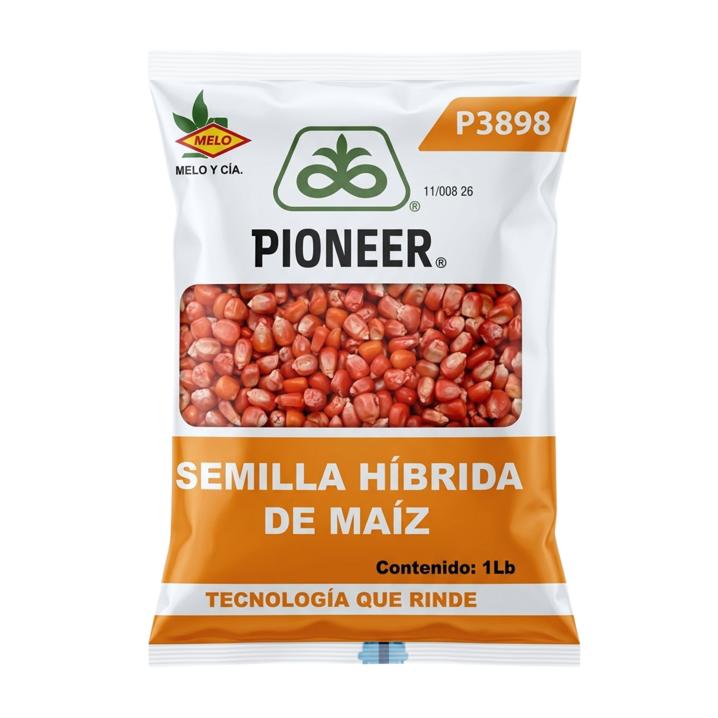 Semilla de Maiz Hibrido Rojo 83 Pioneer 1 libra