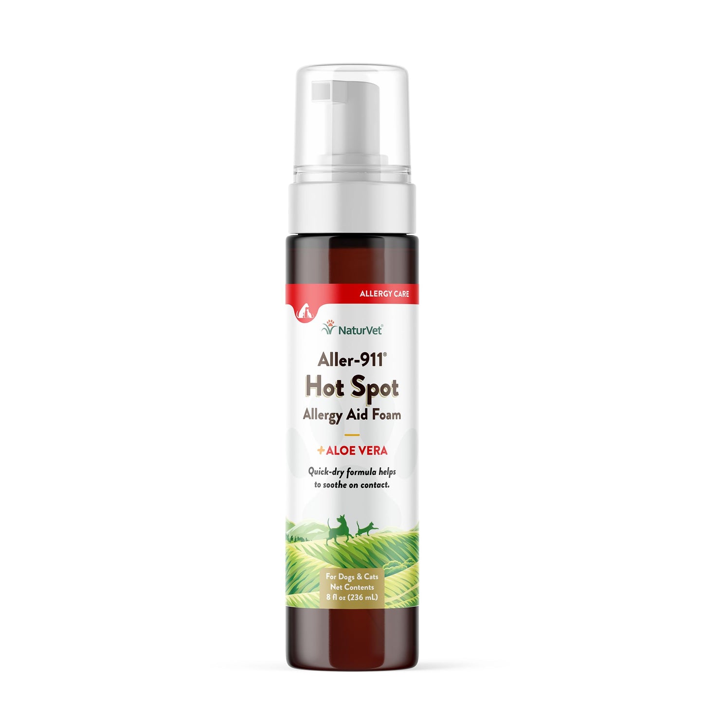 NaturVet Aller-911 Foam para Piel Roja 8 Oz