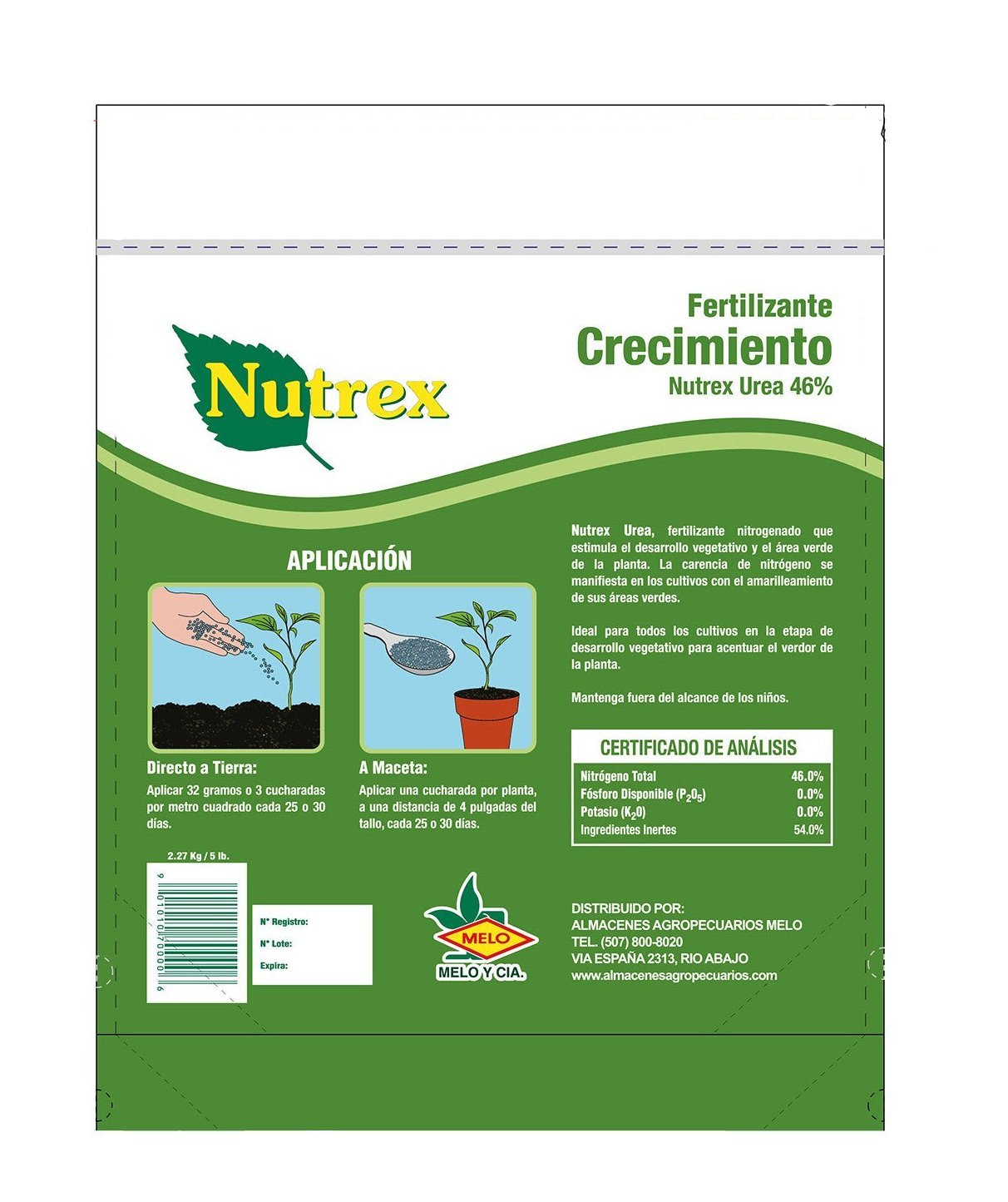 Abono Urea 46% Bolsa 5 Lb