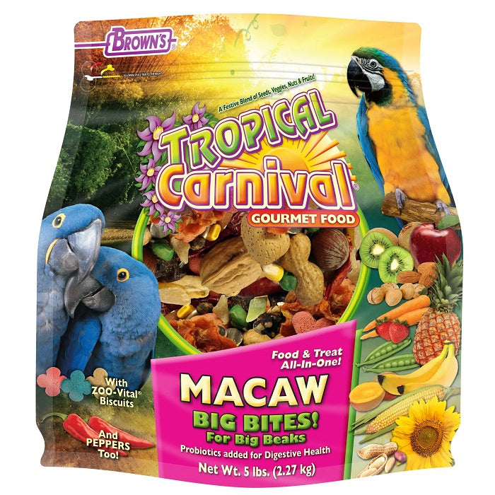 Alimento Browns Tropical Carnival Guacamaya 5Lb