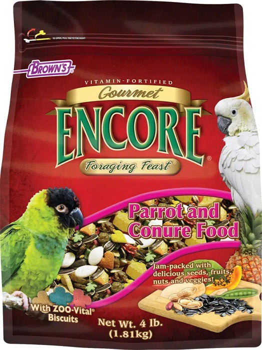 Alimento Browns Loros Encore Gourmet 4 Lb