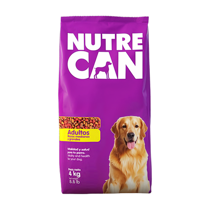 Alimento Seco Para Perros Adultos NutreCan Raza Mediana y Grande