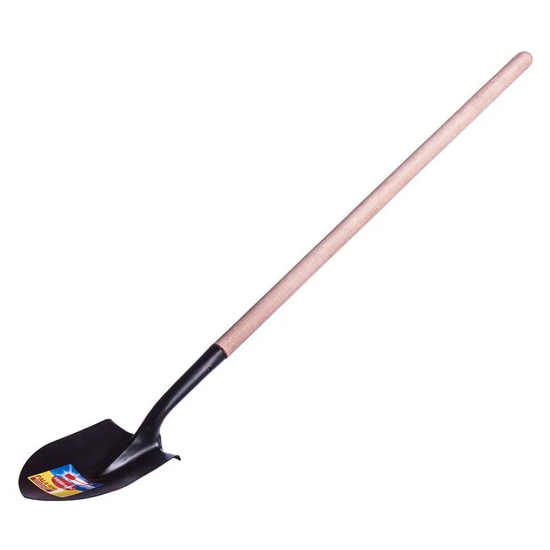 Pala redonda de mango largo y madera Herragro