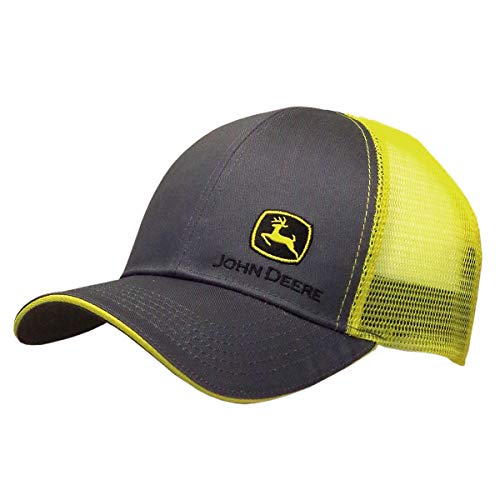 Gorra John Deere Gris con Malla Amarilla LP73501