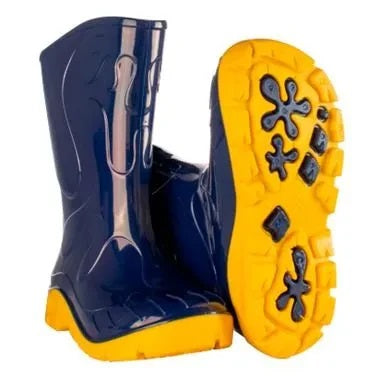 Bota PVC azul / amarilla #23