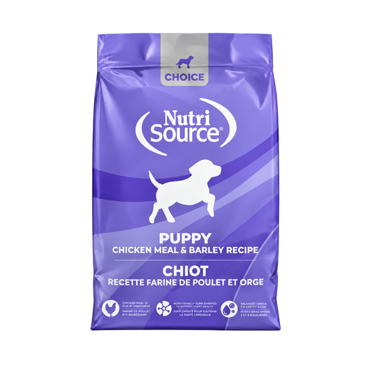 Alimento Nutri Source para perros cachorros de pollo y cebada 5LB