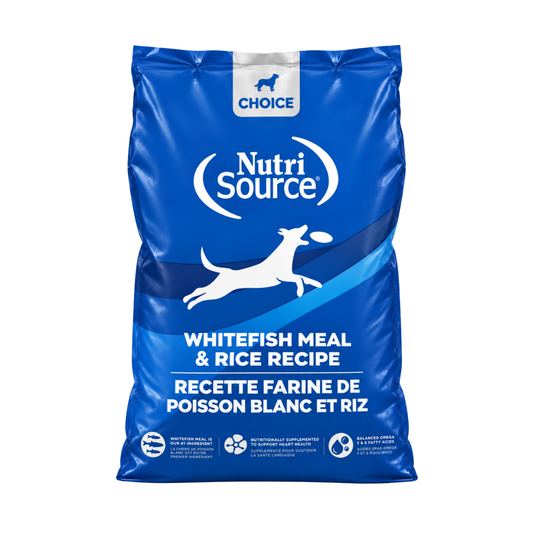 Alimento Nutri Source para perros raza grande de pescado y arroz 40LB