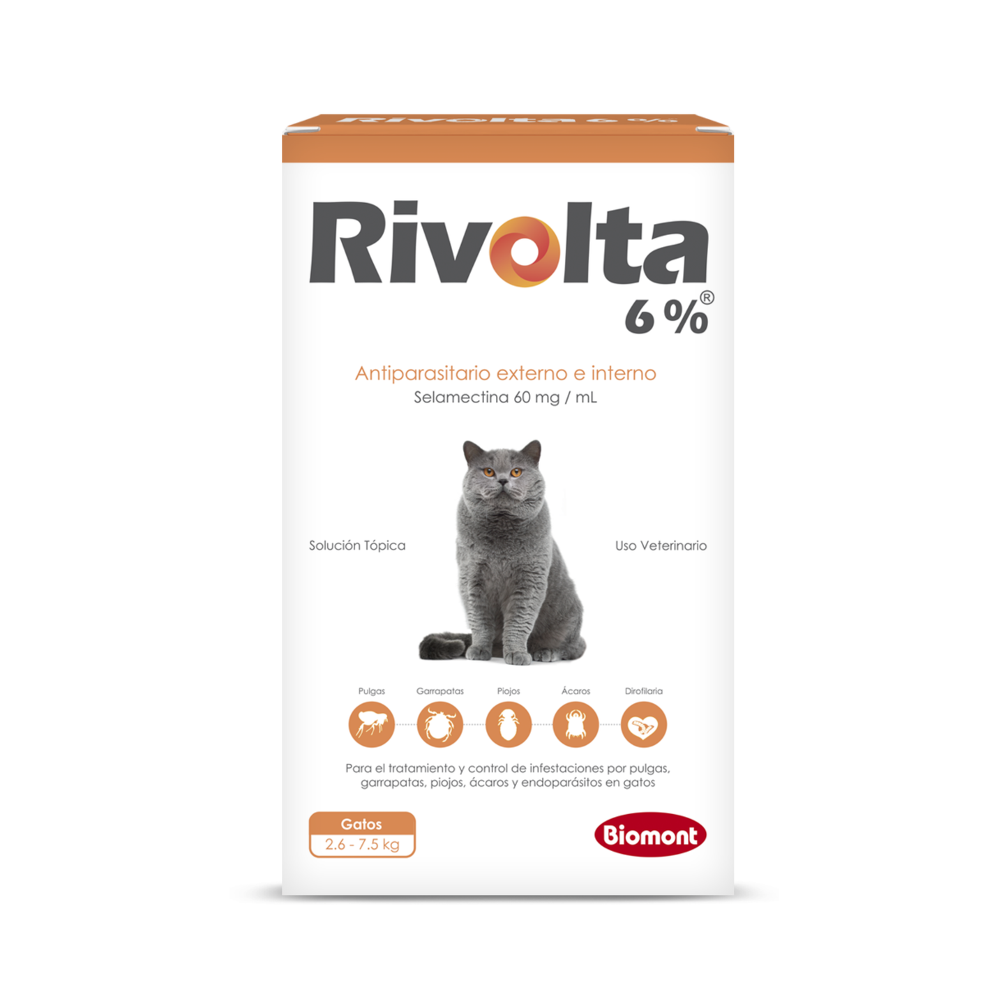 Rivolta 6 % x 0.75 ML / Pipeta Gatos