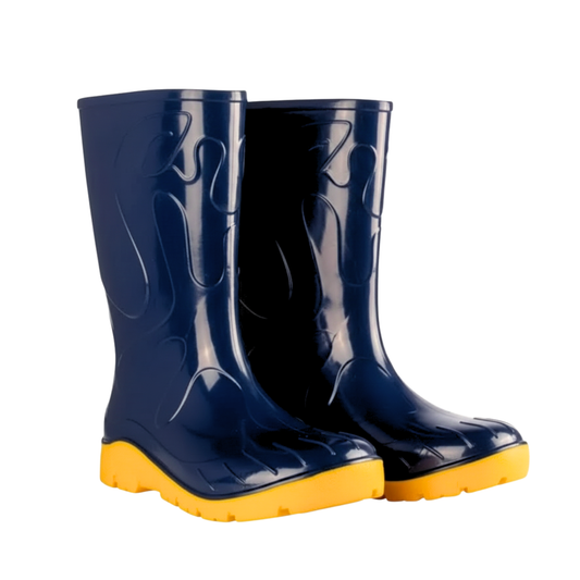 Bota PVC azul / amarilla #23