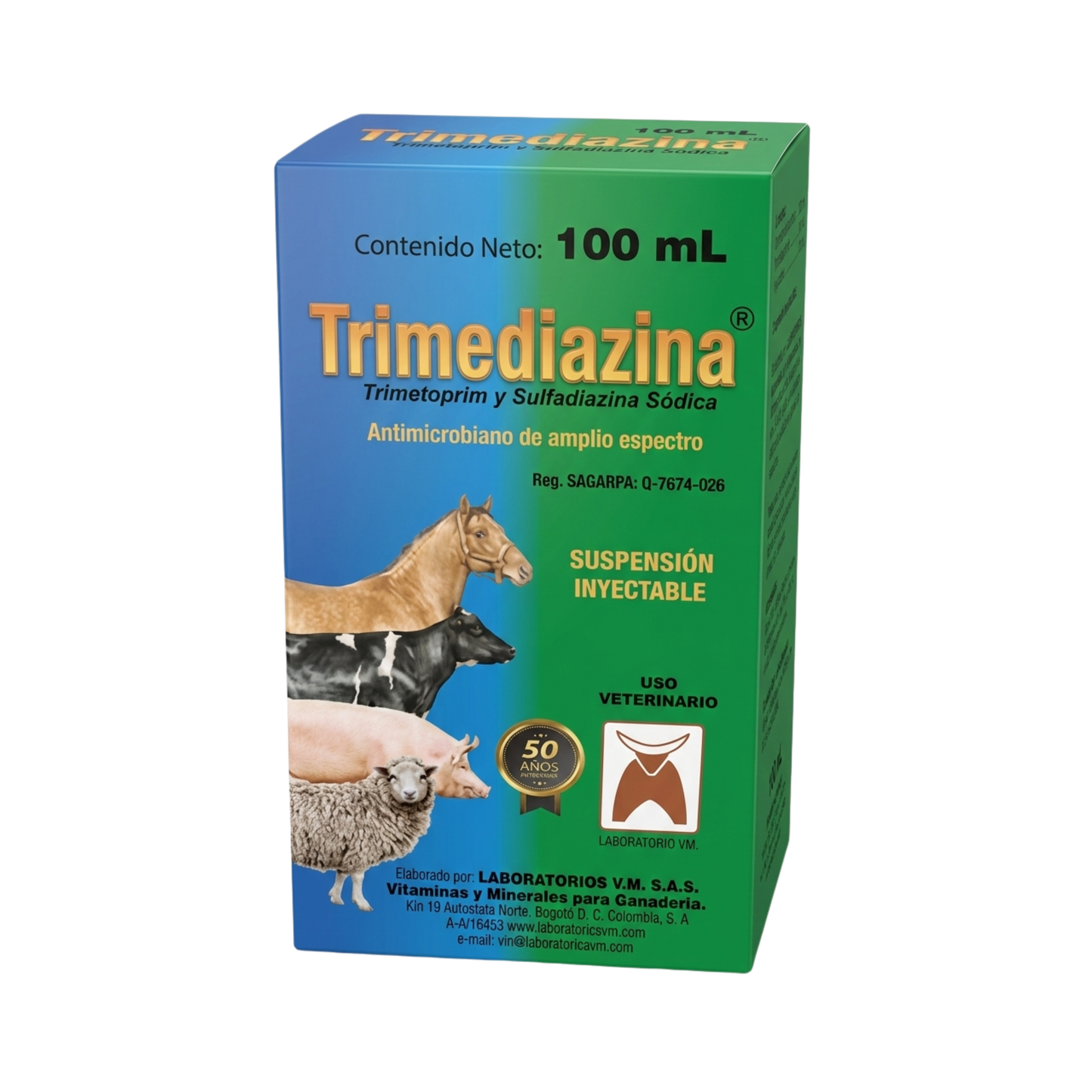 Trimediazina V.M. Inyectable. 100 ML