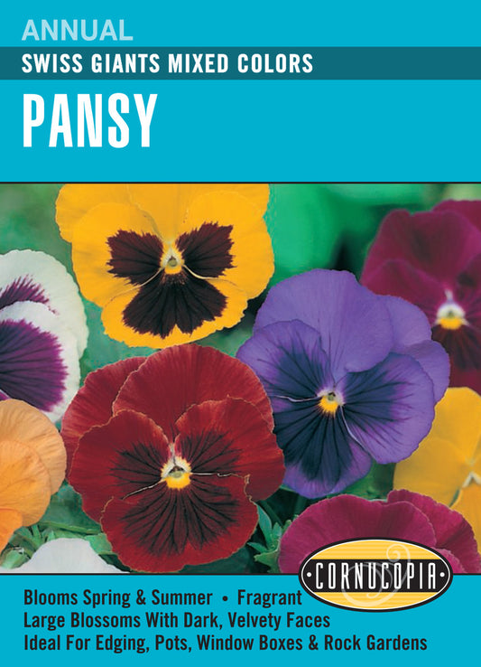 Pansy Swiss Giants Mixed Colors