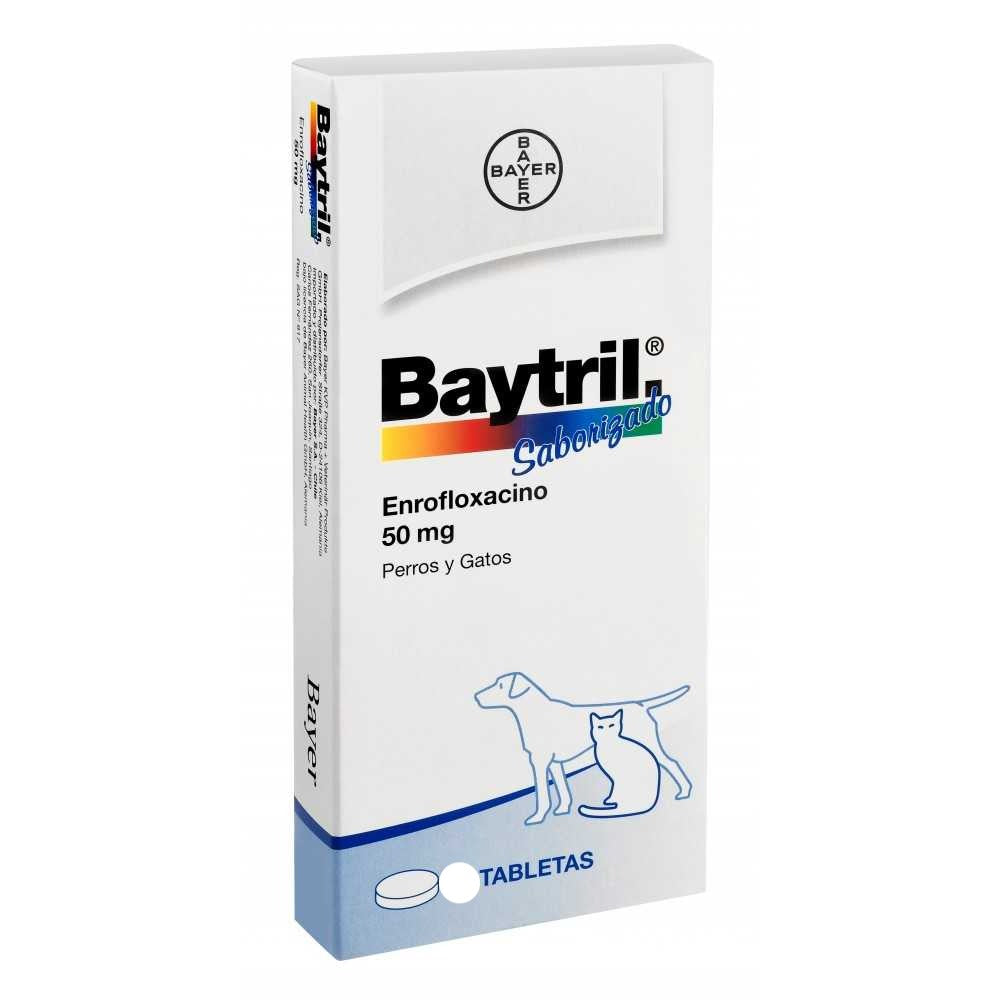Baytril 50 Mg  30 Tabletas