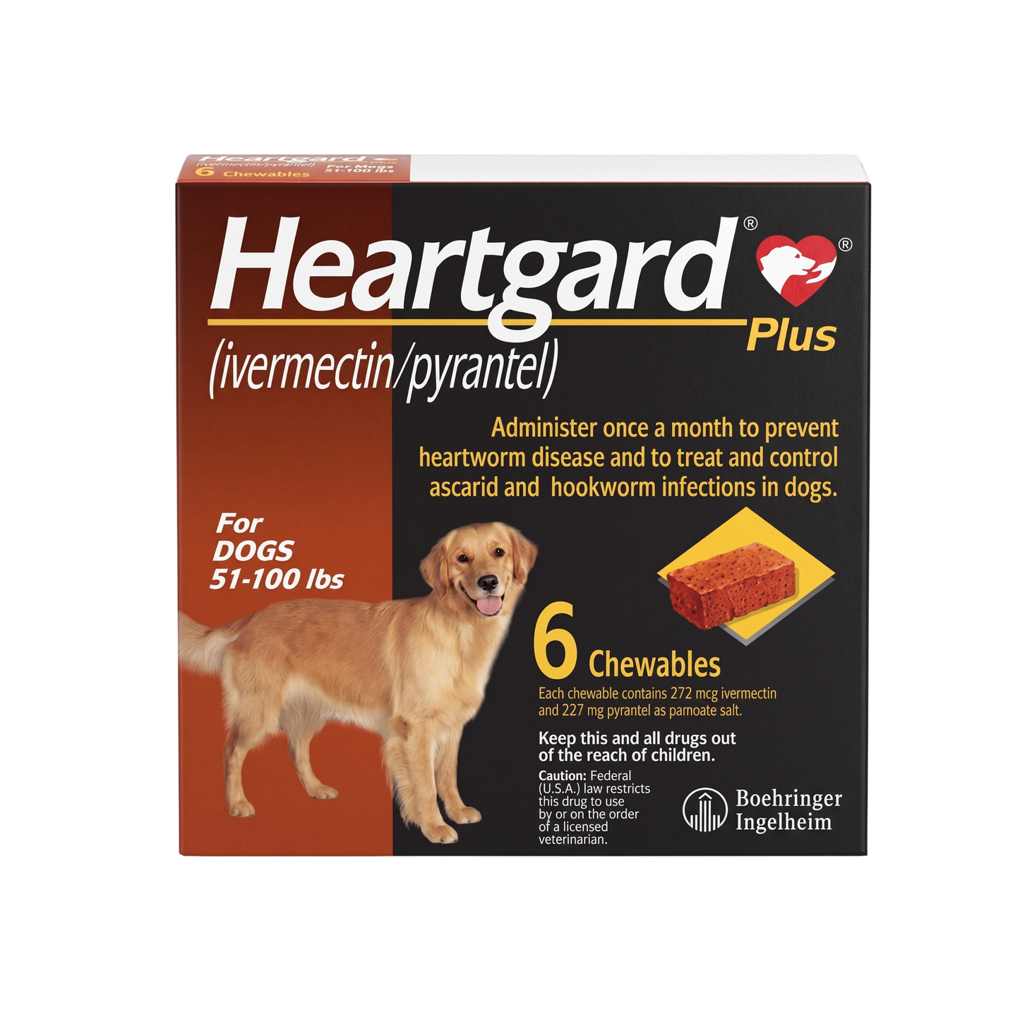 Heartgard Plus 272 Mg Chocolate Caja de 6 Tabletas