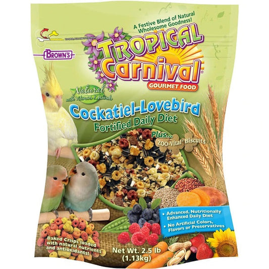 Snack Browns Tropical Carnival Natural Cacatillo Periquito 2.5