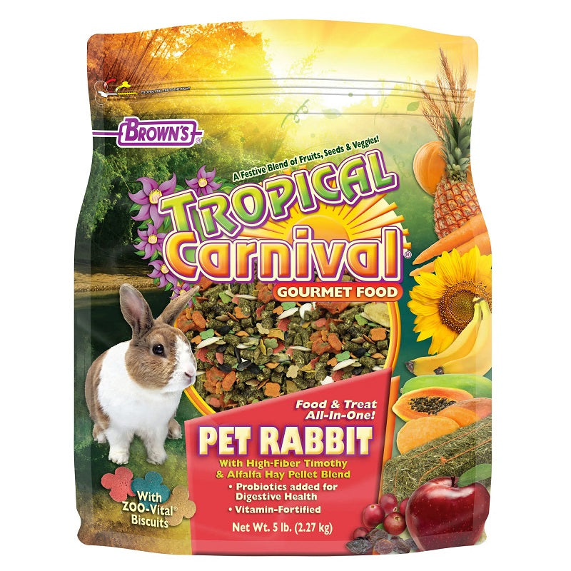 Alimento Browns Tropical Carnival Conejo 5 Lb