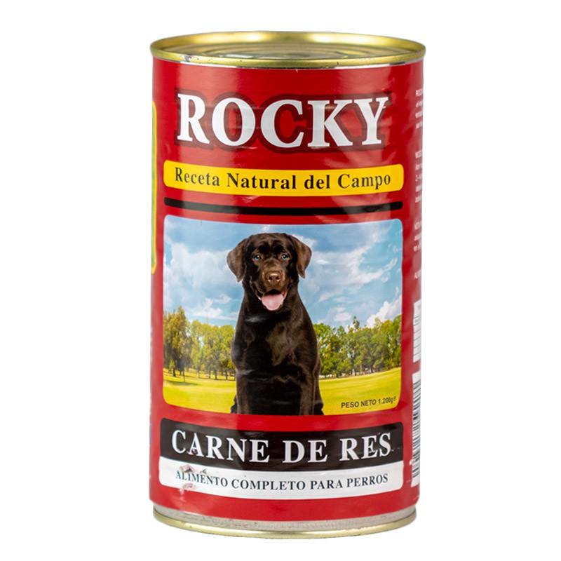 Alimento en Lata para Perro Rocky Sabor Carne 400 Gramos